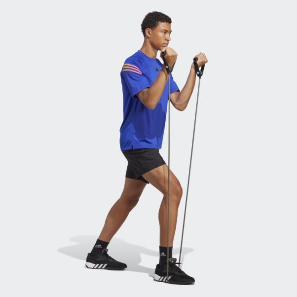 Train Icones 3-stripes T-shirt D'entrainement Adidas Bleu