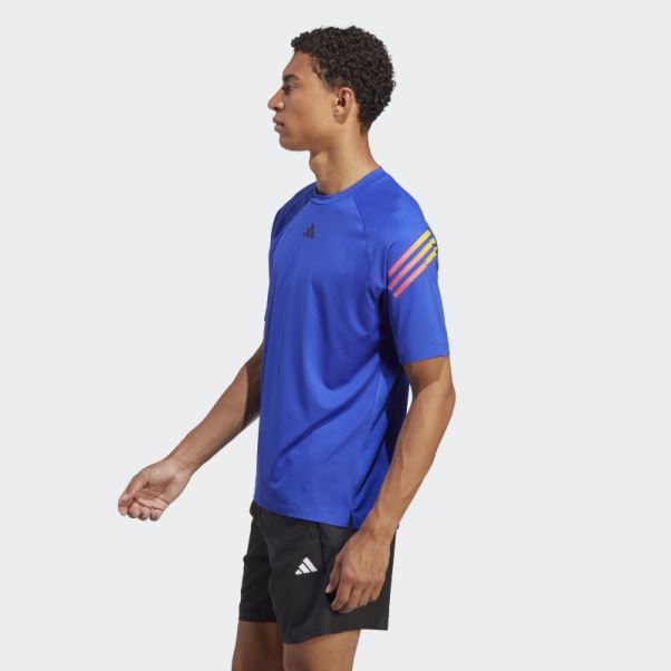 T-shirt D'entraînement à 3 Bandes Adidas Train Icons Bleu
