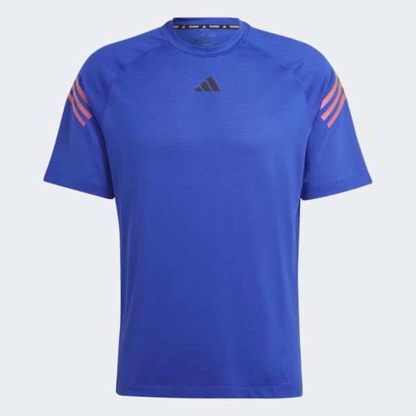 T-shirt D'entraînement à 3 Bandes Adidas Train Icons Bleu