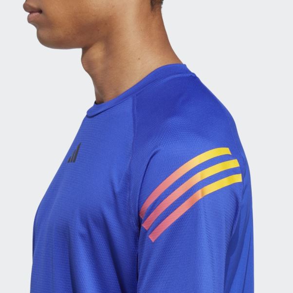 T-shirt D'entraînement à 3 Bandes Adidas Train Icons Bleu