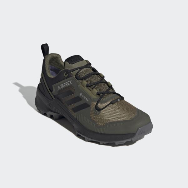 Chaussures De Randonnée Adidas Terrex Swift R3 Gore-tex Olive
