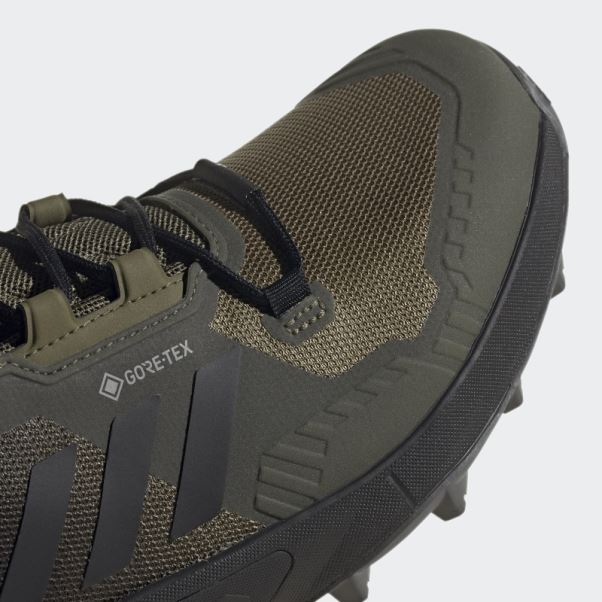 Chaussures De Randonnée Adidas Terrex Swift R3 Gore-tex Olive