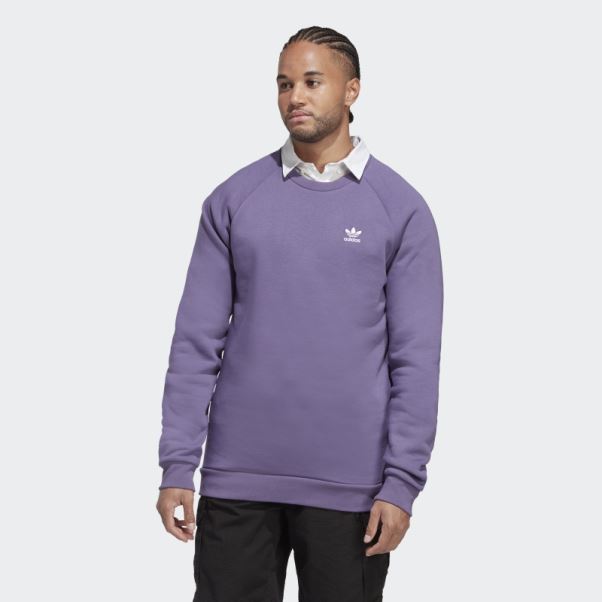Sweat Ras Du Cou Trefoil Essentials Violet Tech Adidas