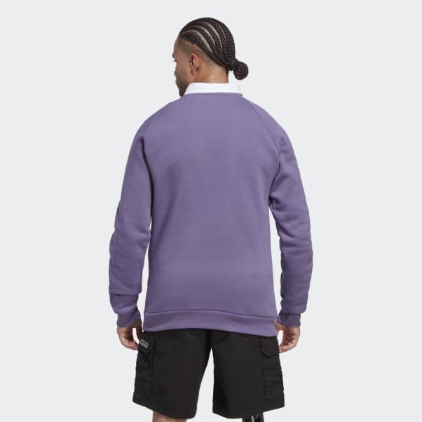 Sweat Ras Du Cou Trefoil Essentials Violet Tech Adidas