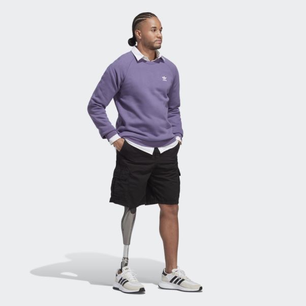 Sweat Ras Du Cou Trefoil Essentials Violet Tech Adidas