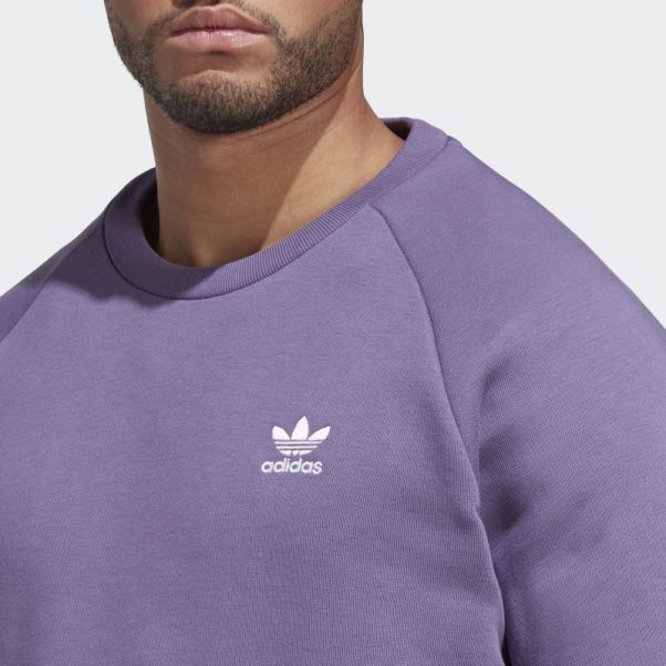 Sweat Ras Du Cou Trefoil Essentials Violet Tech Adidas