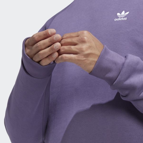 Sweat Ras Du Cou Trefoil Essentials Violet Tech Adidas