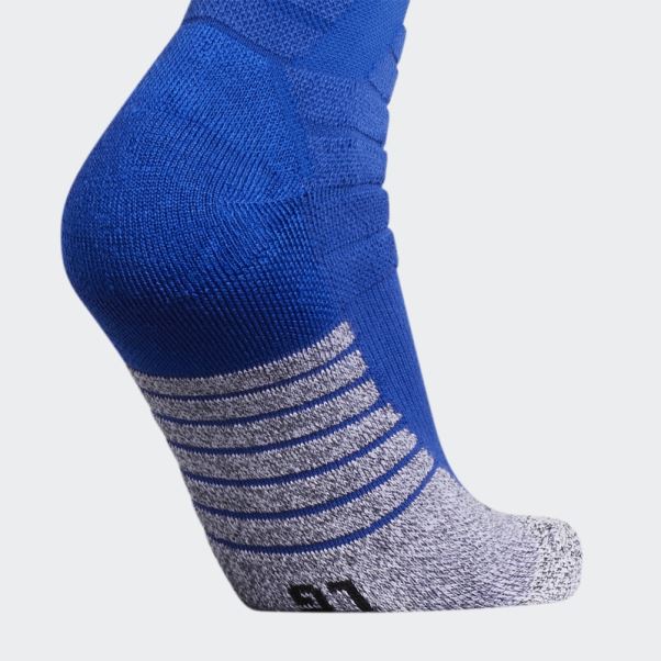 Chaussettes Mi-mollet Matelassées Adidas Adizero Football Bleu