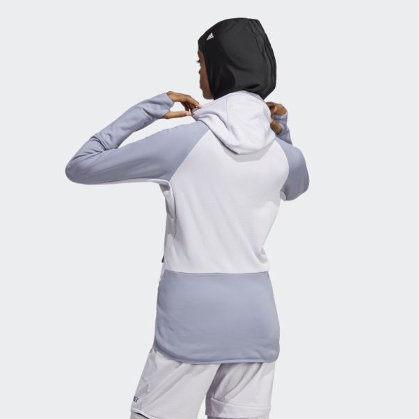 Silver Dawn Veste Polaire De Randonnée à Capuche Adidas Terrex Tech Flooce