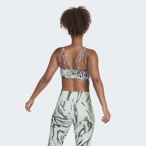 Soutien-gorge Imprimé Intégral à Maintien Moyen Powerimpact Training Adidas Vert