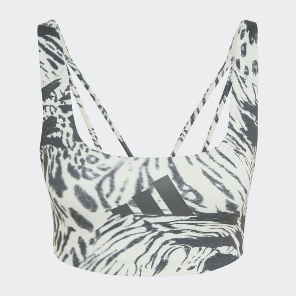 Soutien-gorge Imprimé Intégral à Maintien Moyen Powerimpact Training Adidas Vert