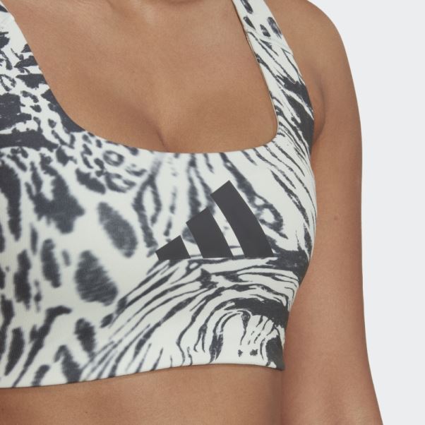 Soutien-gorge Imprimé Intégral à Maintien Moyen Powerimpact Training Adidas Vert