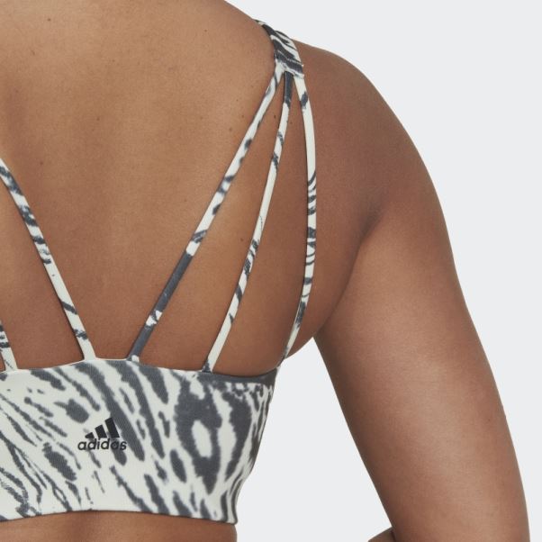 Soutien-gorge Imprimé Intégral à Maintien Moyen Powerimpact Training Adidas Vert