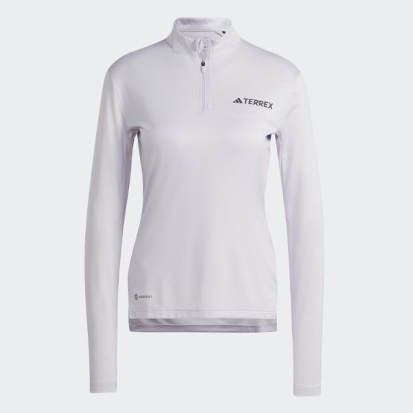 T-shirt à Demi-zip à Demi-zip Argenté Terrex Multi Adidas