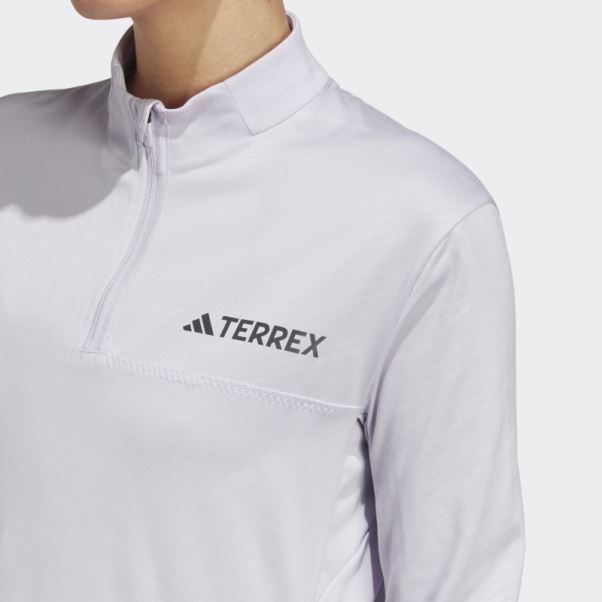 T-shirt à Demi-zip à Demi-zip Argenté Terrex Multi Adidas