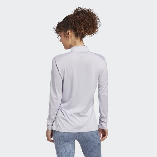 Adidas Terrex Multi Haut à Manches Longues Demi-zip Argent Aube