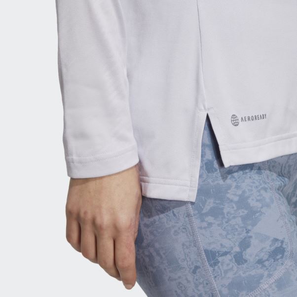 Adidas Terrex Multi Haut à Manches Longues Demi-zip Argent Aube