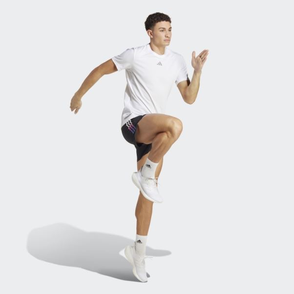 Run Icon Short 3 Bandes Adidas Noir