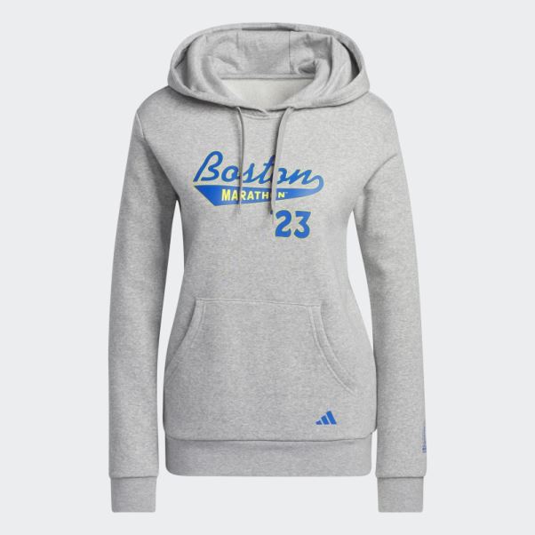 Boston Marathon 2023 Sweat à Capuche Graphique Classique Gris Moyen Adidas