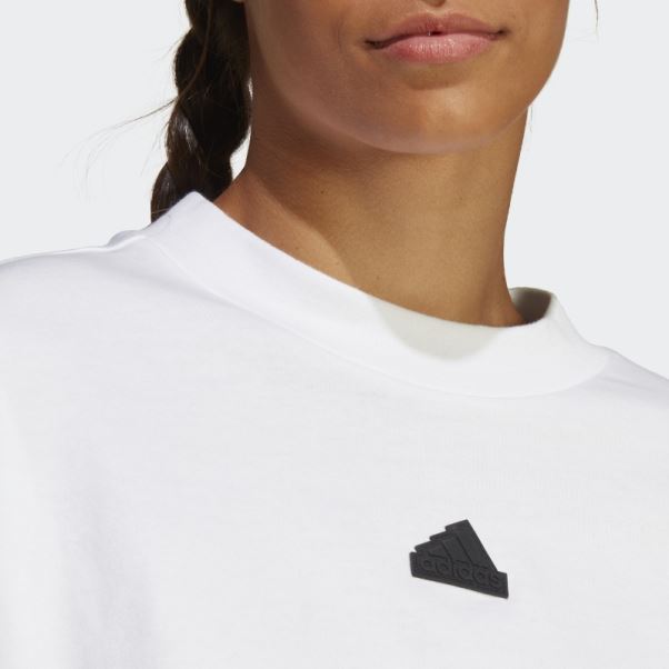 T-shirt Blanc élégant à 3 Bandes Future Icons Adidas