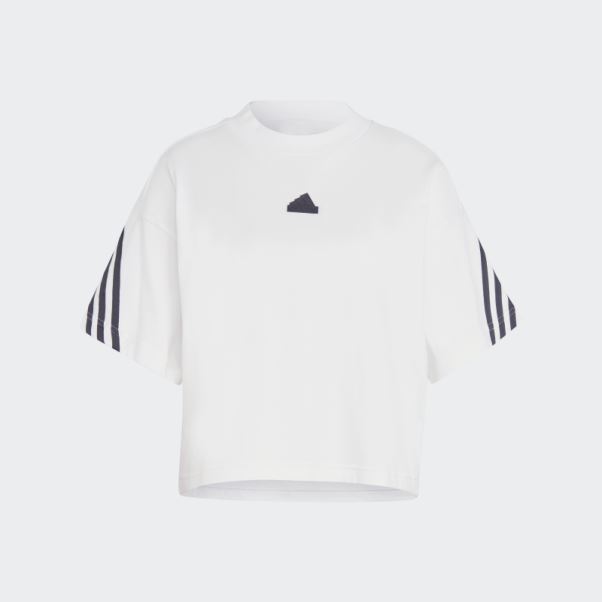 T-shirt Adidas Future Icons Blanc à 3 Bandes