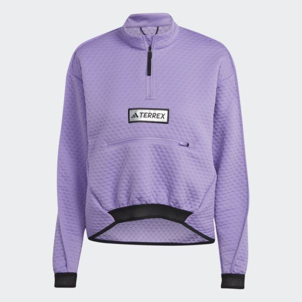 Veste Polaire Demi-zip Terrex Utilitas Violet Adidas