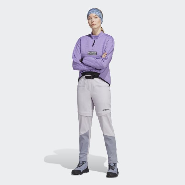 Veste Polaire Demi-zip Terrex Utilitas Violet Adidas