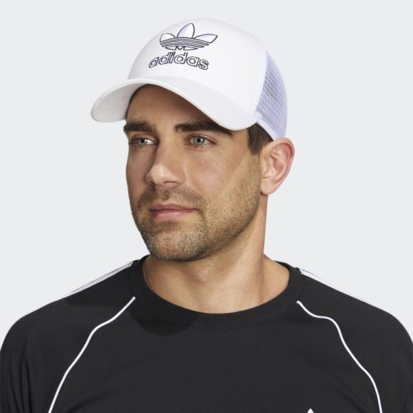 Casquette Trucker Structurée Adidas Blanc