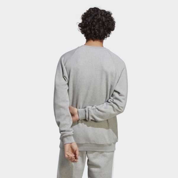 Adicolor Classics Trèfle Ras Du Cou Sweat Adidas Gris Moyen