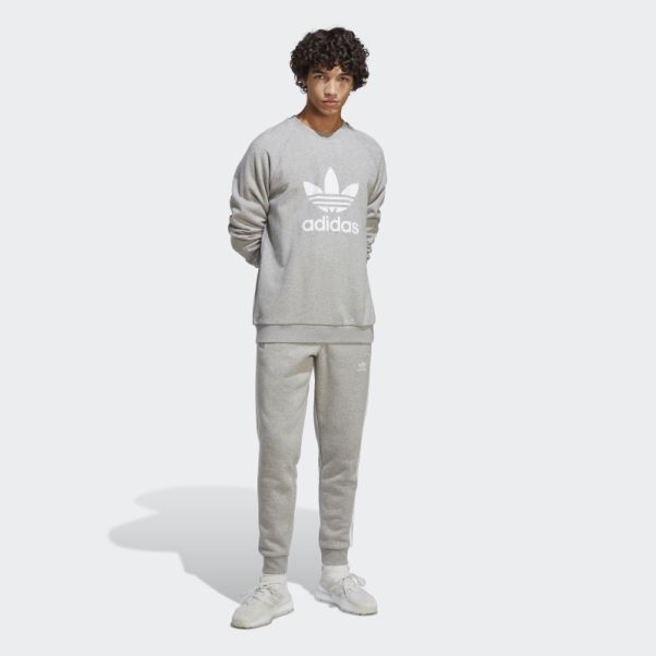 Adicolor Classics Trèfle Ras Du Cou Sweat Adidas Gris Moyen