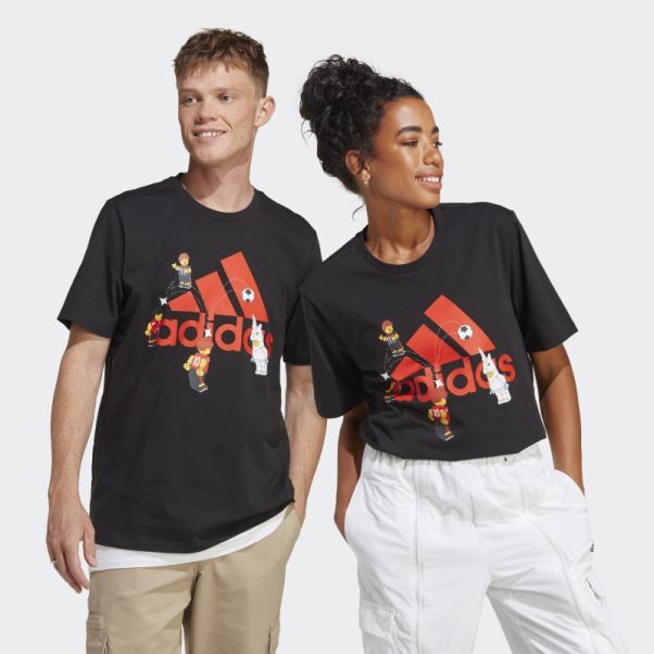 T-shirt Graphique Adidas X Lego Soccer Badge Of Sport Noir Chaud