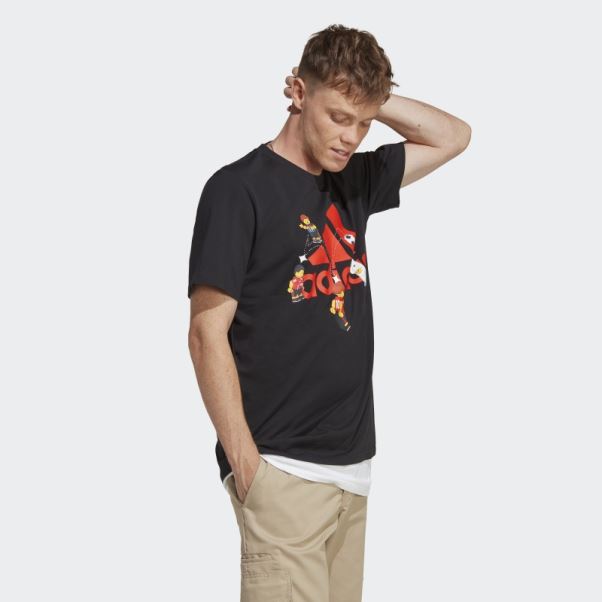 T-shirt Graphique Adidas X Lego Soccer Badge Of Sport Noir Chaud