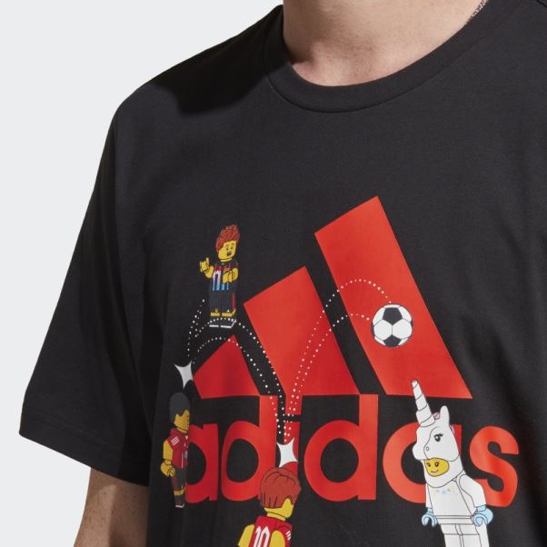 T-shirt Graphique Adidas X Lego Soccer Badge Of Sport Noir Chaud