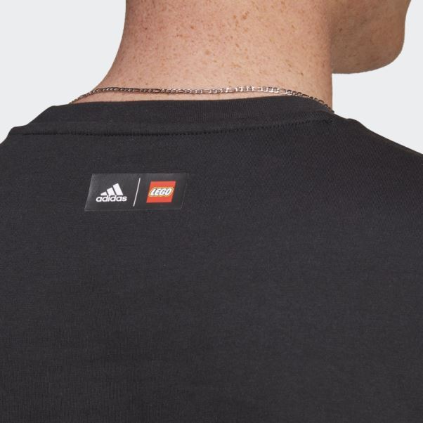T-shirt Graphique Adidas X Lego Soccer Badge Of Sport Noir Chaud
