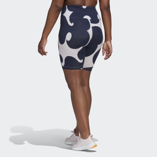 Collants Courts Adidas Marimekko Rib Au Genou (taille Plus) Teinte Violette