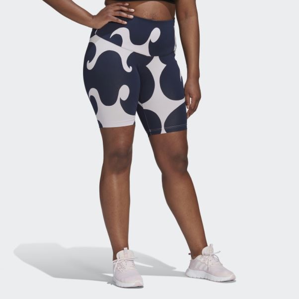 Collants Courts Adidas Marimekko Rib Au Genou (taille Plus) Teinte Violette