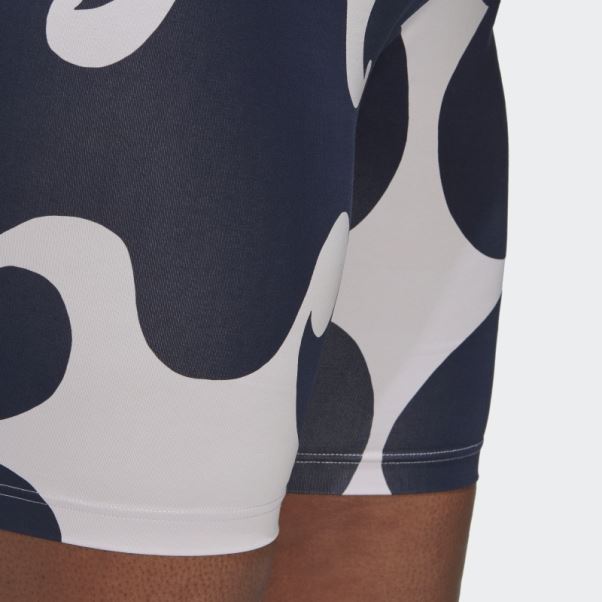 Collants Courts Adidas Marimekko Rib Au Genou (taille Plus) Teinte Violette