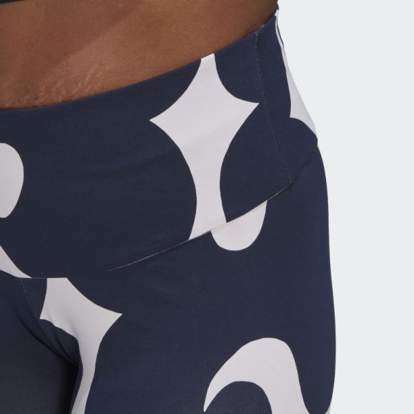 Collants Courts Adidas Marimekko Rib Au Genou (taille Plus) Teinte Violette