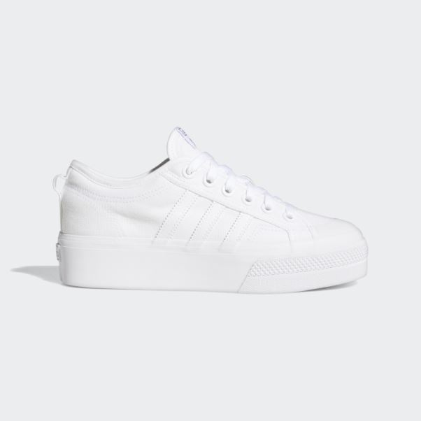 Nizza Plate-forme Chaussures Blanc Adidas