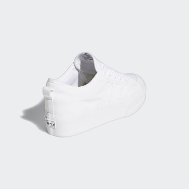 Nizza Plate-forme Chaussures Blanc Adidas