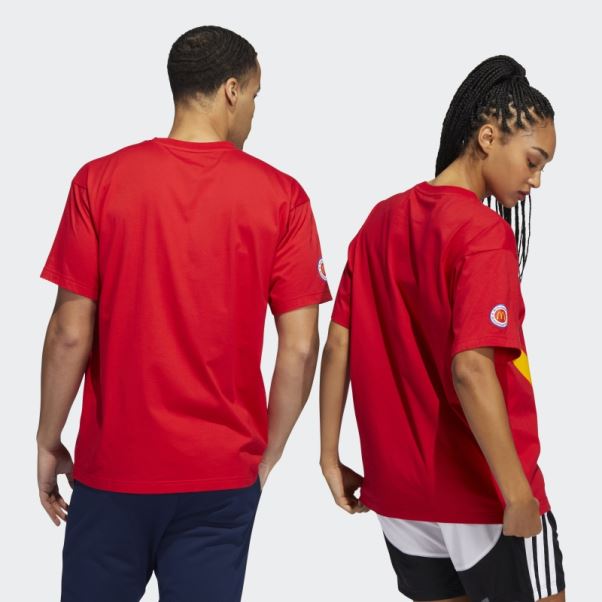 T-shirt Graphique Adidas Eric Emanuel Mcdonald's Rouge (neutre)