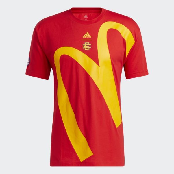 T-shirt Graphique Adidas Eric Emanuel Mcdonald's Rouge (neutre)