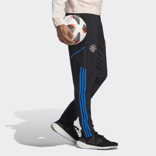 Adidas Manchester United Presentation Bas De Survetement Bleu Fluo