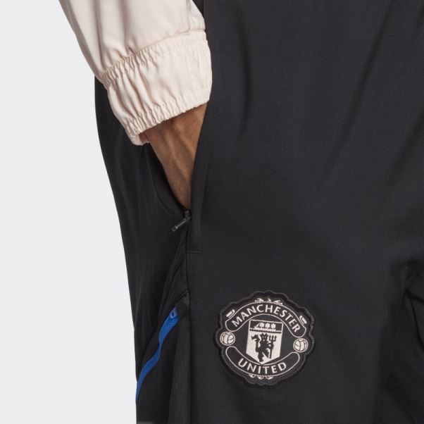 Adidas Manchester United Presentation Bas De Survetement Bleu Fluo