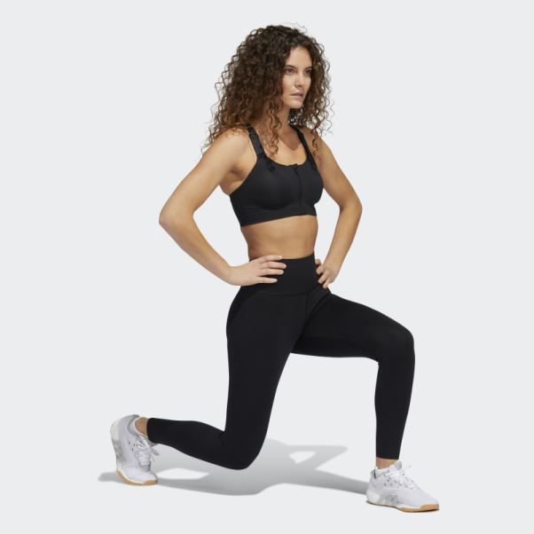 Soutien-gorge Zippé à Maintien élevé Adidas Tlrd Impact Luxe Noir