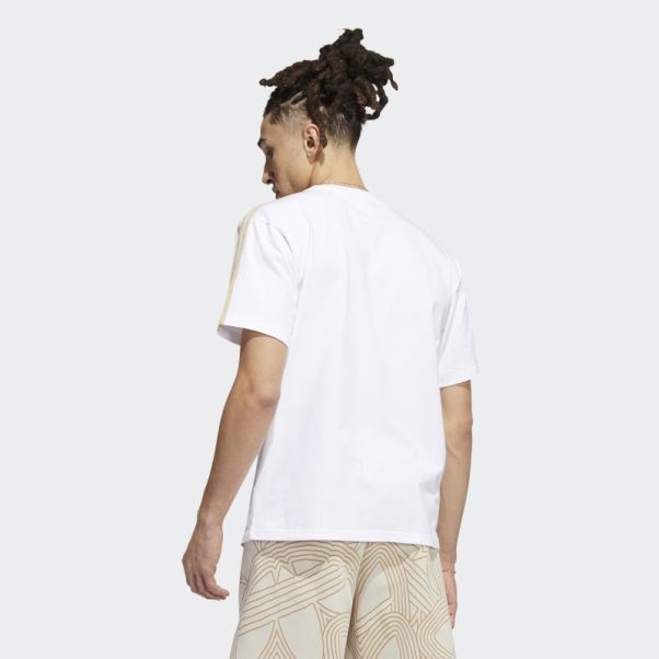 T-shirt à 3 Bandes Adidas Original Athletic Club Blanc