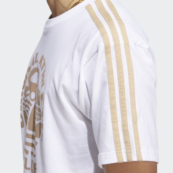 T-shirt à 3 Bandes Adidas Original Athletic Club Blanc