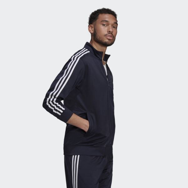 Adidas Essentials Warm-up 3-stripes Track Top Encre