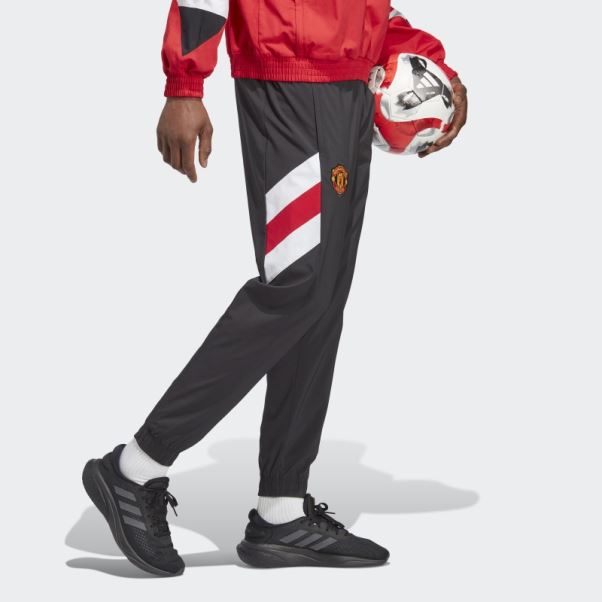 Pantalon Adidas Manchester United Icon Woven Noir