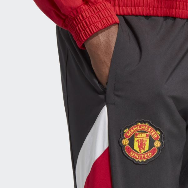 Pantalon Adidas Manchester United Icon Woven Noir